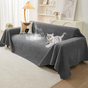 Darrahopens Furniture > Sofas > Sofa Accessories 71" x 134" Couch Protector from Cat Claws, Waterproof Couch Cover Anti Slip,Couch Cover 3 Cushion Sofa Washable,Anti-Scratch Pet Sofa Cover Heavy Duty - Dark Gray