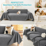 Darrahopens Furniture > Sofas > Sofa Accessories 71" x 134" Couch Protector from Cat Claws, Waterproof Couch Cover Anti Slip,Couch Cover 3 Cushion Sofa Washable,Anti-Scratch Pet Sofa Cover Heavy Duty - Dark Gray