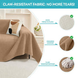 Darrahopens Furniture > Sofas > Sofa Accessories 71" x 150" Couch Protector from Cat Claws, Waterproof Couch Cover Anti Slip,Couch Cover 3 Cushion Sofa Washable,Anti-Scratch Pet Sofa Cover Heavy Duty - Brown