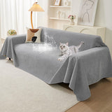 Darrahopens Furniture > Sofas > Sofa Accessories 71" x 150" Couch Protector from Cat Claws, Waterproof Couch Cover Anti Slip,Couch Cover 3 Cushion Sofa Washable,Anti-Scratch Pet Sofa Cover Heavy Duty - Light Gray
