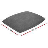 Artiss 3 in 1 Bean Bag Chair Cover (No Filler) Convertible Bean Bag for Adults, Corduroy Stuffed Animal Storage Bean Bag Cover Washable for Living Room Bedroom, Grey