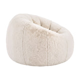 Darrahopens Furniture > Sofas > Sofa Accessories Artiss Bean Bag Chair Cover (No Filler) Soft Faux Fur Beanbag Cover Large Round Stuffed Animal Storage Bean Bag Cover Washable Lazy Sofa Cover for Adults Kids Teens, Beige