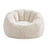 Darrahopens Furniture > Sofas > Sofa Accessories Artiss Bean Bag Chair Cover (No Filler) Soft Faux Fur Beanbag Cover Large Round Stuffed Animal Storage Bean Bag Cover Washable Lazy Sofa Cover for Adults Kids Teens, Beige