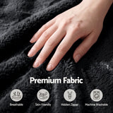 Darrahopens Furniture > Sofas > Sofa Accessories Artiss Bean Bag Chair Cover (No Filler) Soft Faux Fur Beanbag Cover Large Round Stuffed Animal Storage Bean Bag Cover Washable Lazy Sofa Cover for Adults Kids Teens, Black