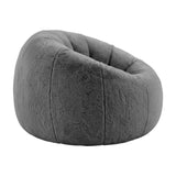Darrahopens Furniture > Sofas > Sofa Accessories Artiss Bean Bag Chair Cover (No Filler) Soft Faux Fur Beanbag Cover Large Round Stuffed Animal Storage Bean Bag Cover Washable Lazy Sofa Cover for Adults Kids Teens, Grey