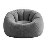 Darrahopens Furniture > Sofas > Sofa Accessories Artiss Bean Bag Chair Cover (No Filler) Soft Faux Fur Beanbag Cover Large Round Stuffed Animal Storage Bean Bag Cover Washable Lazy Sofa Cover for Adults Kids Teens, Grey