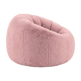 Darrahopens Furniture > Sofas > Sofa Accessories Artiss Bean Bag Chair Cover (No Filler) Soft Faux Fur Beanbag Cover Large Round Stuffed Animal Storage Bean Bag Cover Washable Lazy Sofa Cover for Adults Kids Teens, Pink