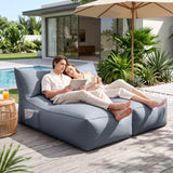 Darrahopens Furniture > Sofas > Sofa Accessories Artiss Outdoor Bean Bag Chair Cover (No Filler) 2 Seater Beanbag Lounge Sofacover Adults Splash-Proof Large Bean Bag Cover for Patio Poolside Relaxing Indoor, Grey