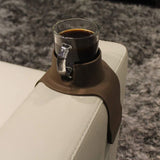 Darrahopens Furniture > Sofas > Sofa Accessories Couch Coaster Drink Holder for Sofa Armrest and Lounger, Spill-Resistant Cup Holder, Mocha Brown