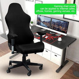 Darrahopens Furniture > Sofas > Sofa Accessories Gaming Chair Cover with Armrests, Black Stretchy Washable Cover for Gaming Computer and Swivel Chairs