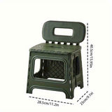 Darrahopens Furniture > Sofas > Sofa Accessories Green folding plastic stool, stool with backrest, portable stool, durable stool, comfortable seating, extra seating, step stool, camping stool, Australian home, space-saving furniture