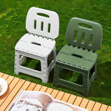 Darrahopens Furniture > Sofas > Sofa Accessories Green folding plastic stool, stool with backrest, portable stool, durable stool, comfortable seating, extra seating, step stool, camping stool, Australian home, space-saving furniture
