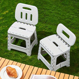 Darrahopens Furniture > Sofas > Sofa Accessories Green folding plastic stool, stool with backrest, portable stool, durable stool, comfortable seating, extra seating, step stool, camping stool, Australian home, space-saving furniture