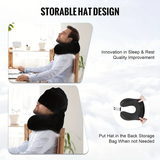 Darrahopens Furniture > Sofas > Sofa Accessories Outdoor Travel Car Pillow, 1pc Memory Foam Hooded U-shaped Neck Pillow, Washable, Neck Pillow with Hood.(black)