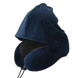 Darrahopens Furniture > Sofas > Sofa Accessories Outdoor Travel Car Pillow, 1pc Memory Foam Hooded U-shaped Neck Pillow, Washable, Neck Pillow with Hood.GREY