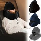 Darrahopens Furniture > Sofas > Sofa Accessories Outdoor Travel Car Pillow, 1pc Memory Foam Hooded U-shaped Neck Pillow, Washable, Neck Pillow with Hood.navy blue