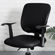 Darrahopens Furniture > Sofas > Sofa Accessories Pu Office Chair Cover Removable Stretch Armchair Cover Swivel Chair Protector Waterproof Oilproof For Banquet Home,
