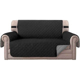 Darrahopens Furniture > Sofas > Sofa Accessories Recliner Armchair Cover Reversible Quilted Black, 2 Seater