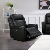 Darrahopens Furniture > Sofas > Sofas & Sofa Beds 1 Seater Electric Leather/PVC Black Recliner