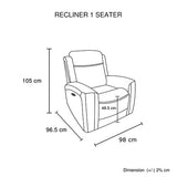 Darrahopens Furniture > Sofas > Sofas & Sofa Beds 1 Seater Electric Leather/PVC Black Recliner