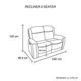 Darrahopens Furniture > Sofas > Sofas & Sofa Beds 2 Seater Electric Leather/PVC Black Recliner