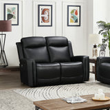 Darrahopens Furniture > Sofas > Sofas & Sofa Beds 2 Seater Electric Leather/PVC Black Recliner