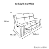 Darrahopens Furniture > Sofas > Sofas & Sofa Beds 3-2-1 Seater Electric Leather/PVC Black Recliner Set