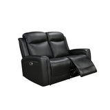 Darrahopens Furniture > Sofas > Sofas & Sofa Beds 3-2-1 Seater Electric Leather/PVC Black Recliner Set