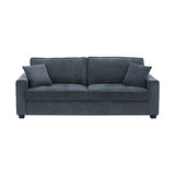 Darrahopens Furniture > Sofas > Sofas & Sofa Beds 3 Seater Sofa Set Polyester Fabric Charcoal Multilayer Two Pillows Individual Pocket Spring