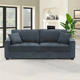 Darrahopens Furniture > Sofas > Sofas & Sofa Beds 3 Seater Sofa Set Polyester Fabric Charcoal Multilayer Two Pillows Individual Pocket Spring