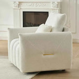 Darrahopens Furniture > Sofas > Sofas & Sofa Beds 35 "Teddy fabric sofa, modern lounge chair, upholstered with a pillow