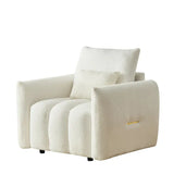 Darrahopens Furniture > Sofas > Sofas & Sofa Beds 35 "Teddy fabric sofa, modern lounge chair, upholstered with a pillow