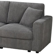Darrahopens Furniture > Sofas > Sofas & Sofa Beds 5-Piece Grey Modular Corduroy Sofa with Storage Chaise In Australia - Darrahopens