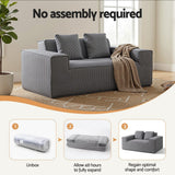 Darrahopens Furniture > Sofas > Sofas & Sofa Beds Artiss 2 Seater Sofa Loveseat Sofas Bed Couch No Assembly Corduroy Small Couches Apartement