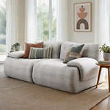 Darrahopens Furniture > Sofas > Sofas & Sofa Beds Artiss 2 Seater Sofa Modular Sectional Sofas Couch Bed No Assembly Living Room Grey