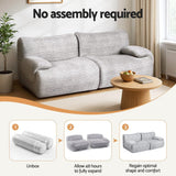 Darrahopens Furniture > Sofas > Sofas & Sofa Beds Artiss 2 Seater Sofa Modular Sectional Sofas Couch Bed No Assembly Living Room Grey