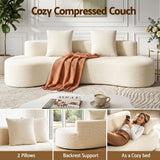 Darrahopens Furniture > Sofas > Sofas & Sofa Beds Artiss 228cm Modular Sofa Bed Sectional Boneless Couches for Living Room No Assembly Required