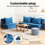 Darrahopens Furniture > Sofas > Sofas & Sofa Beds Artiss 3 Pack Folding Sofa Bed Armless Lounger Foam Floor Sofas Futons Couches In Australia - Darrahopens