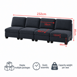Darrahopens Furniture > Sofas > Sofas & Sofa Beds Artiss 4 Seater Modular Sofa Set Sectional Easy Assembly Dark Grey In Australia - Darrahopens