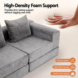 Darrahopens Furniture > Sofas > Sofas & Sofa Beds Artiss 5-in-1 Convertible Sofa Bed Floor Mattress Modular Boneless Curved Couch In Australia - Darrahopens