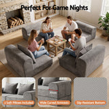 Darrahopens Furniture > Sofas > Sofas & Sofa Beds Artiss 5-in-1 Convertible Sofa Bed Floor Mattress Modular Boneless Curved Couch In Australia - Darrahopens