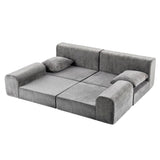 Darrahopens Furniture > Sofas > Sofas & Sofa Beds Artiss 5-in-1 Convertible Sofa Bed Floor Mattress Modular Boneless Curved Couch In Australia - Darrahopens
