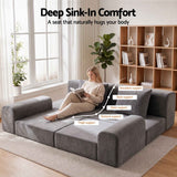 Artiss 5-in-1 Convertible Sofa Bed Floor Mattress Modular Boneless Curved Couch In Australia - Darrahopens