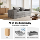 Darrahopens Furniture > Sofas > Sofas & Sofa Beds Artiss 5-in-1 Convertible Sofa Bed Floor Mattress Modular Boneless Curved Couch In Australia - Darrahopens