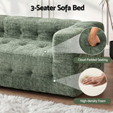 Darrahopens Furniture > Sofas > Sofas & Sofa Beds Artiss Comfort Boneless Sofa for Living Room Green Luxury Chenille