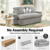 Darrahopens Furniture > Sofas > Sofas & Sofa Beds Artiss Convertible Folding Sofa Bed 30D High-Density Foam Boneless Couch with Corduroy Sleeper Couch Lounger for Living Room Grey