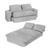 Darrahopens Furniture > Sofas > Sofas & Sofa Beds Artiss Convertible Folding Sofa Bed 30D High-Density Foam Boneless Couch with Corduroy Sleeper Couch Lounger for Living Room Grey