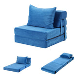 Darrahopens Furniture > Sofas > Sofas & Sofa Beds Artiss Convertible Folding Sofa Bed Armless Lounger Foam Floor Sofas Futons Couches