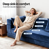 Darrahopens Furniture > Sofas > Sofas & Sofa Beds Artiss Convertible Folding Sofa Bed Pull Out Mattress Foldable Lounge Couch Chair