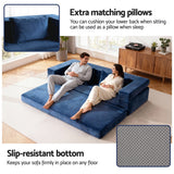 Darrahopens Furniture > Sofas > Sofas & Sofa Beds Artiss Convertible Folding Sofa Bed Pull Out Mattress Foldable Lounge Couch Chair